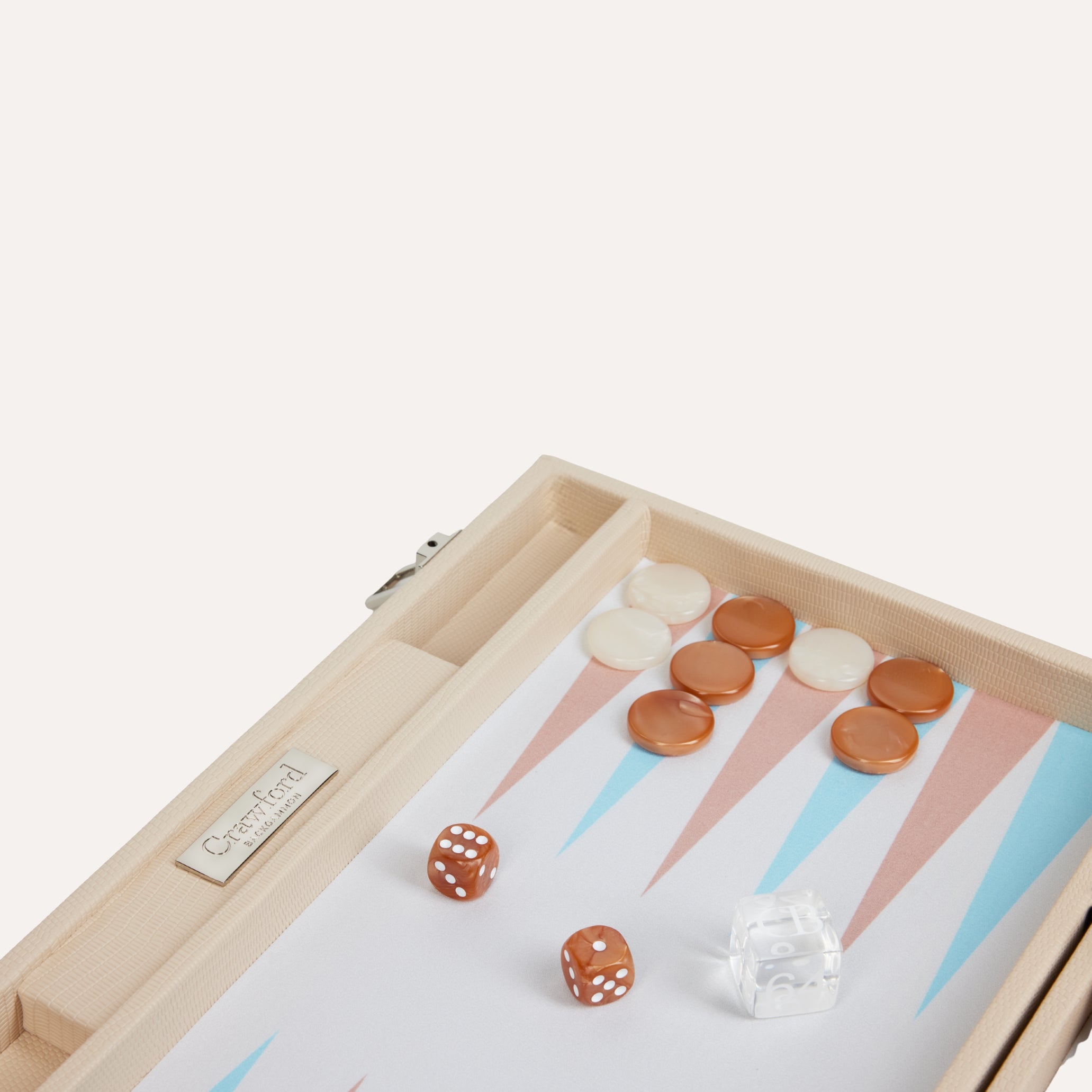 Backgammon - Beige Cuir Lézard