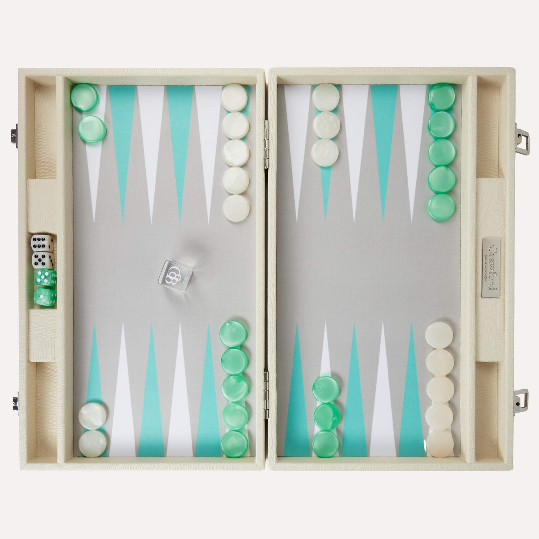 Backgammon - Craie Cuir Lézard