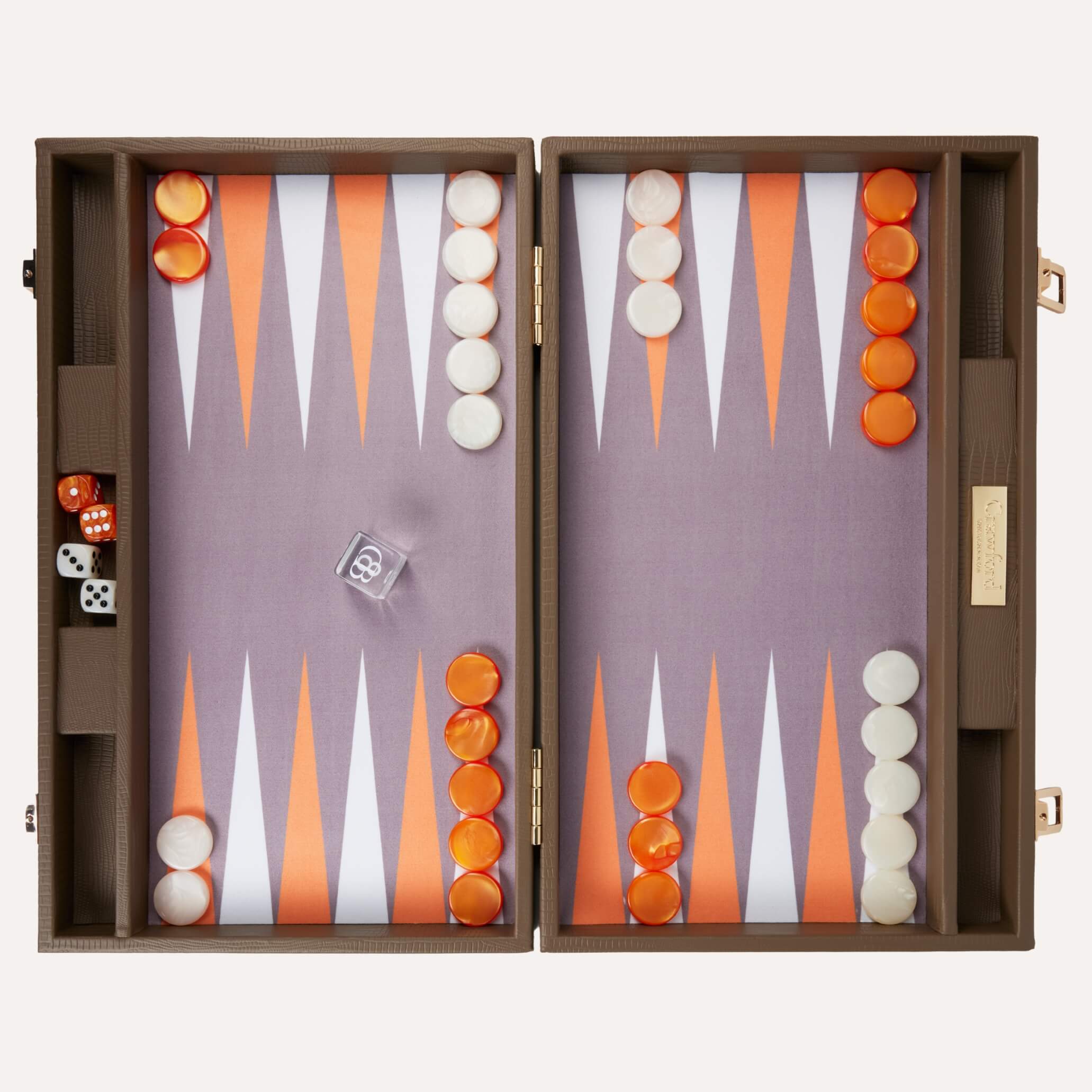 Backgammon - Taupe Cuir Alligator