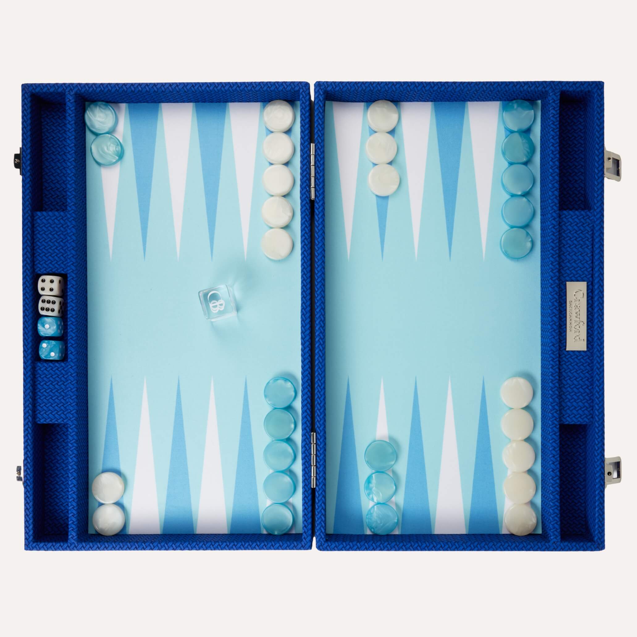 Backgammon - Bleu Marine Tressé