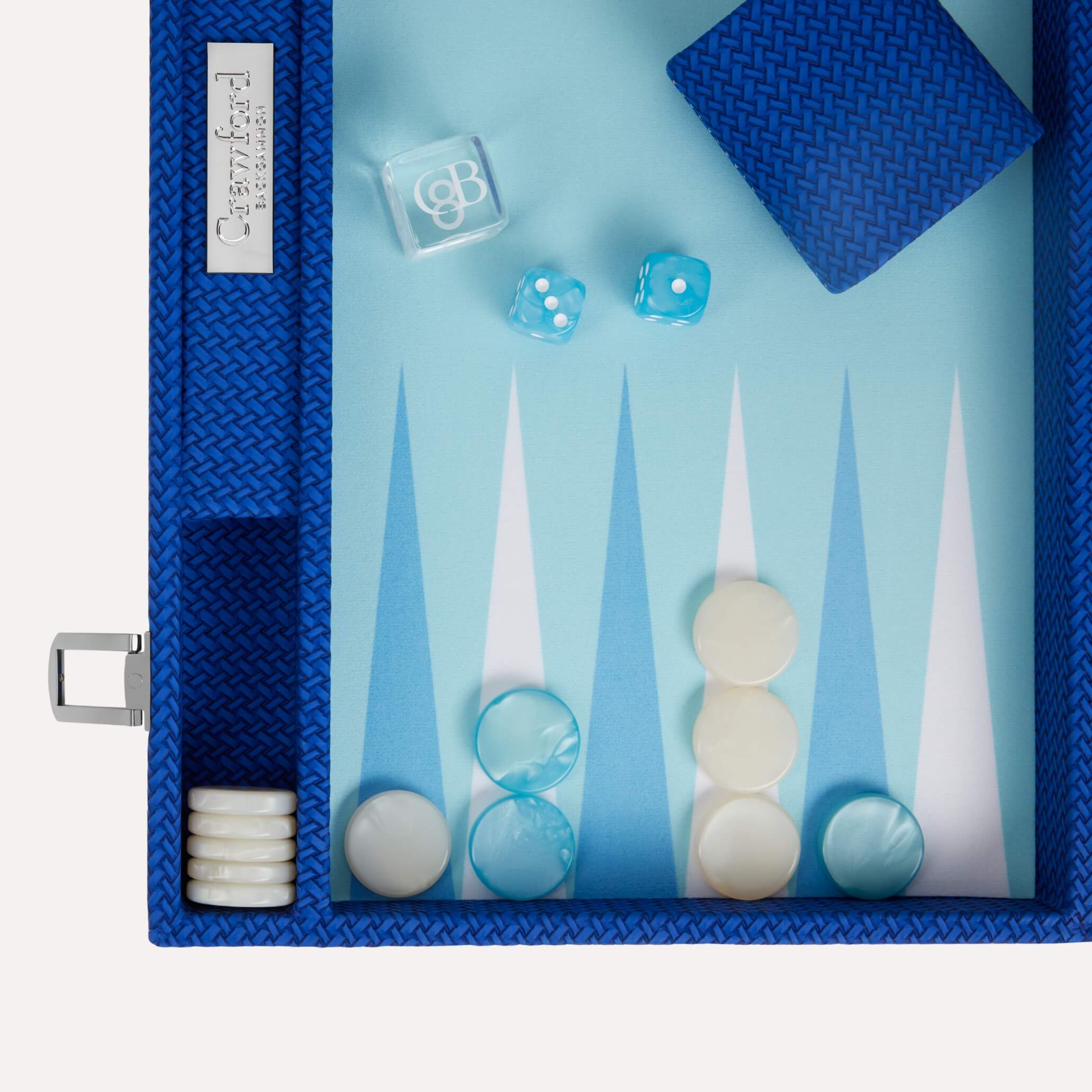 Backgammon - Bleu Marine Tressé