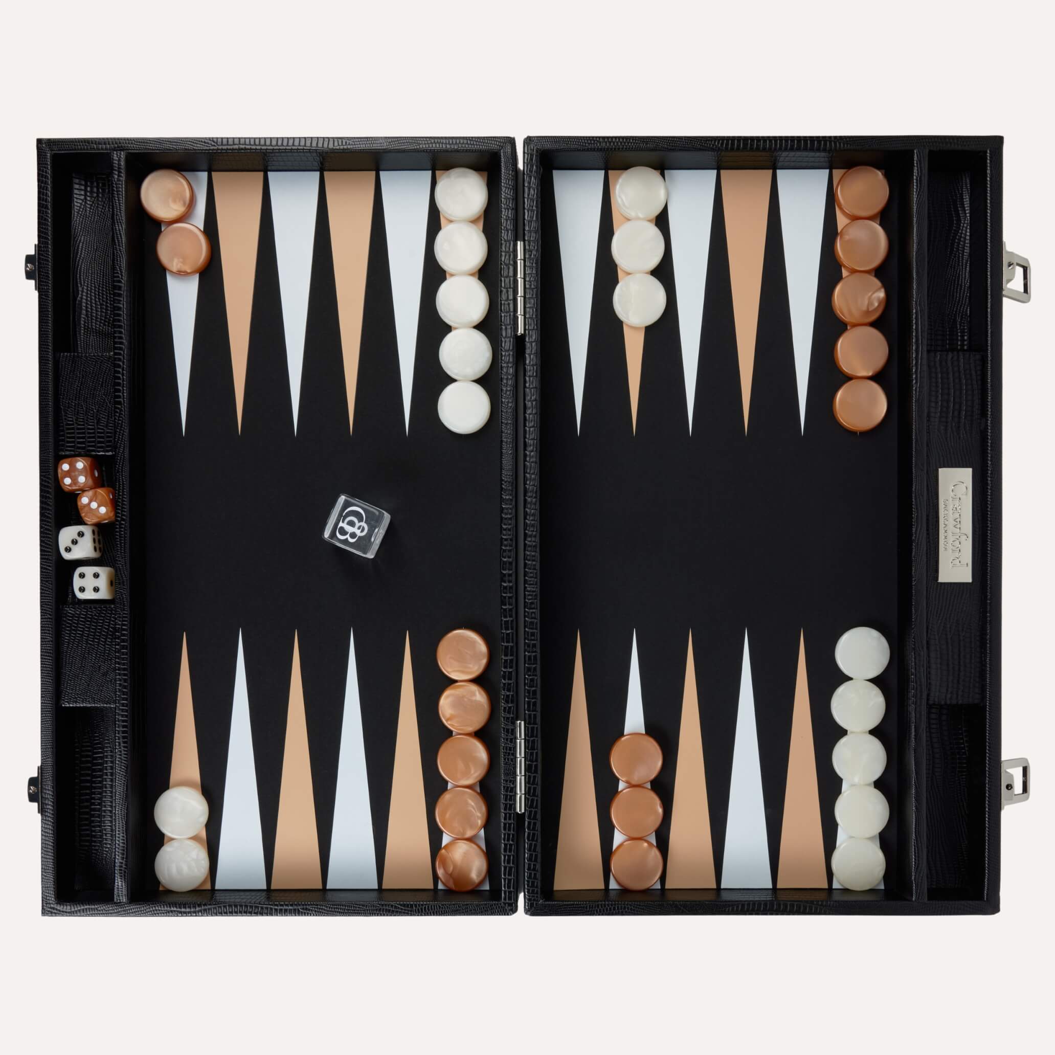 Backgammon - Noir Cuir Alligator
