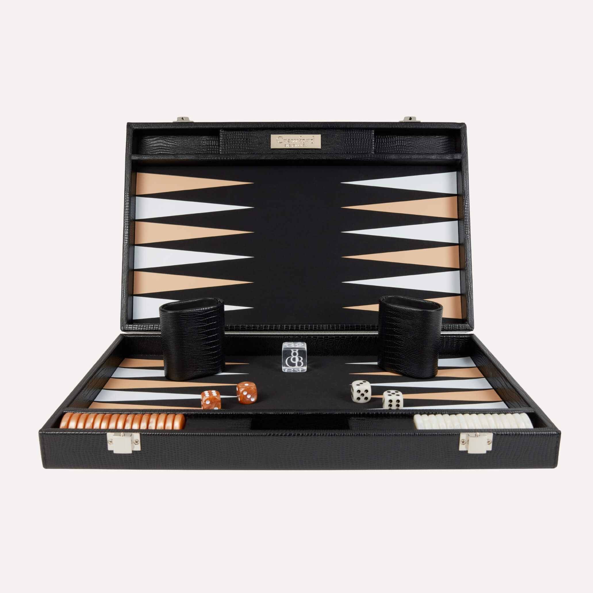 Backgammon - Noir Cuir Alligator